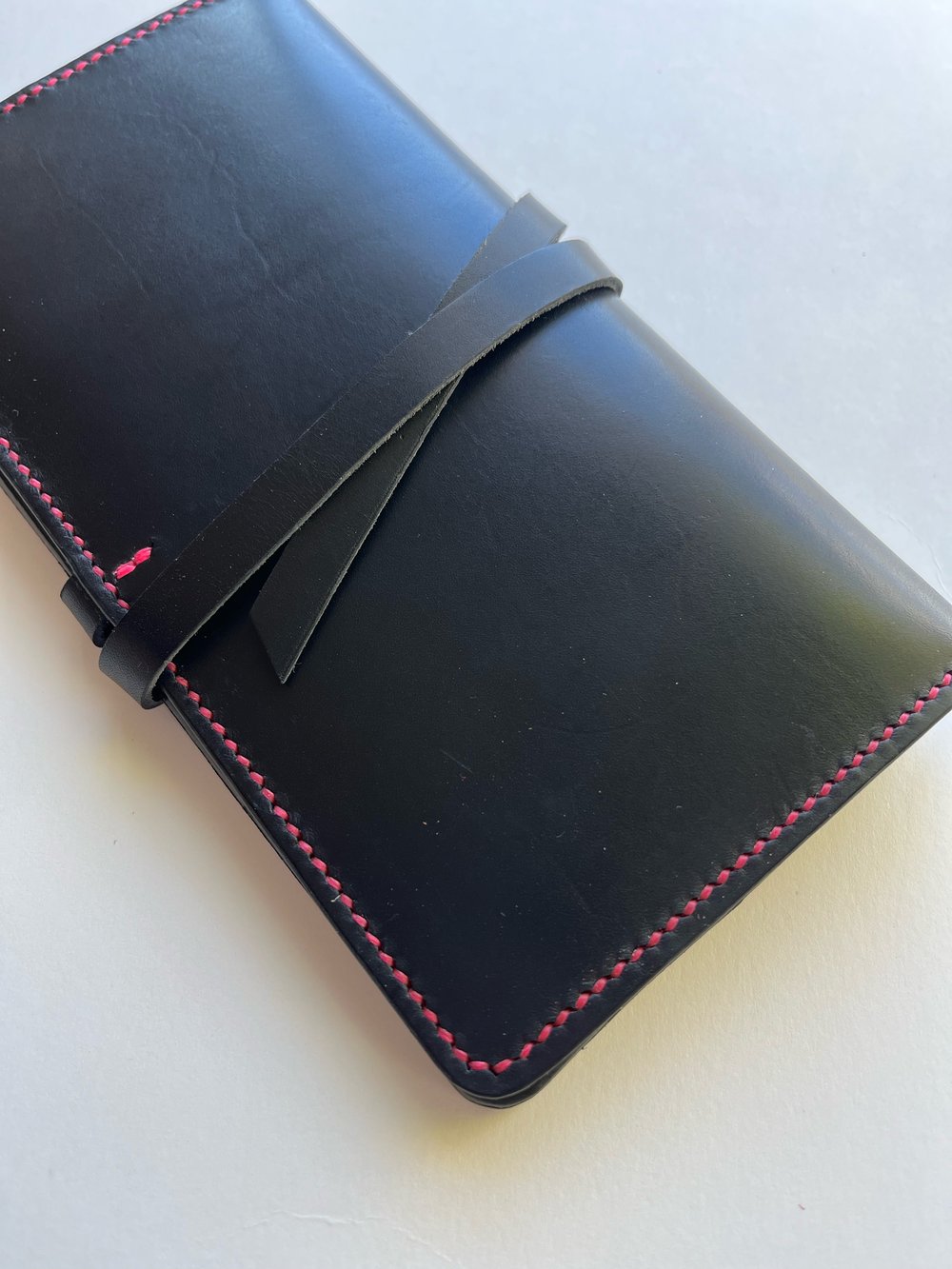 Image of Black Vachetta Wrap Clutch Wallet 