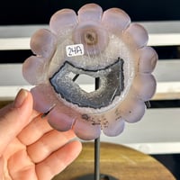 Image 1 of Druzy Agate Sunflower On Stand (24A)