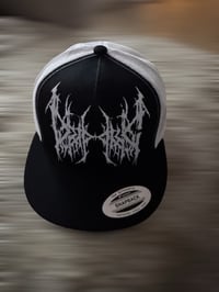 Image 1 of Dripping Demo black and white Hats 