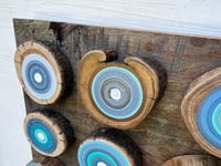 Image 2 of Blue tree ring art