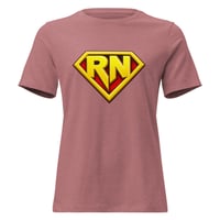 Image 5 of Women's Relaxed T-Shirt, RN Super Nurse Tee