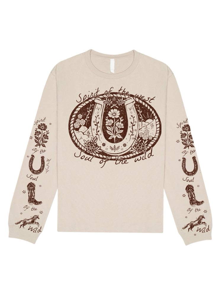 Image of Spirit of the west, soul of the wild long sleeve tee 