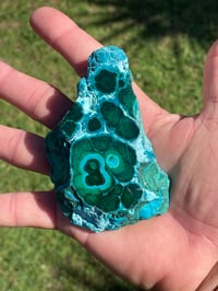 Image 2 of Malachite And Chrysocolla Polished Face #1938
