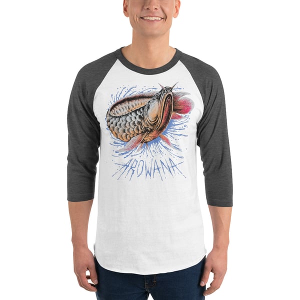 Image of 3/4 Sleeve Raglan Arowana Shirt