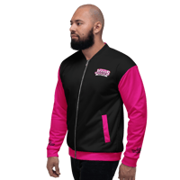 Image 4 of Unisex Bomber Jacket black/pink