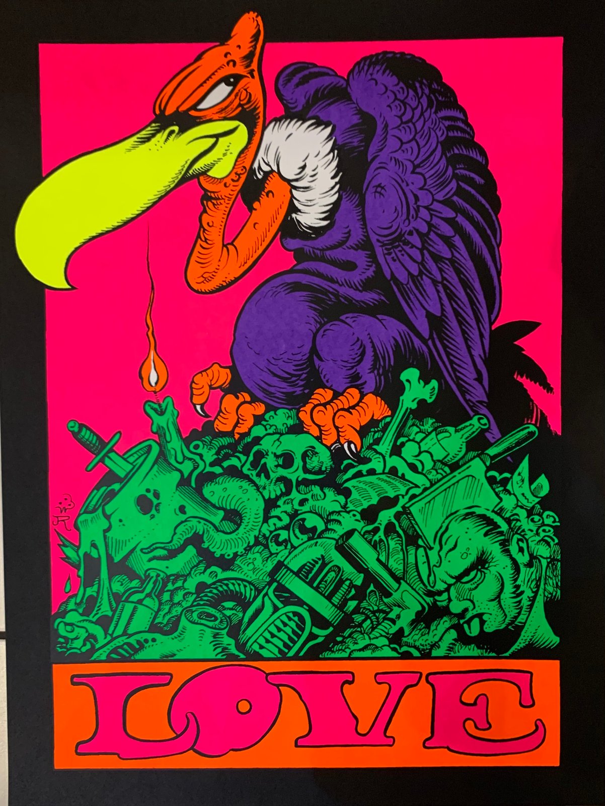 アートポスター ラッセ・オーバーグ エキシビジョンポスター blacklight-love-poster.jpg?