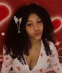 Image 5 of Silver White Roses Butterfly Claw Clip 