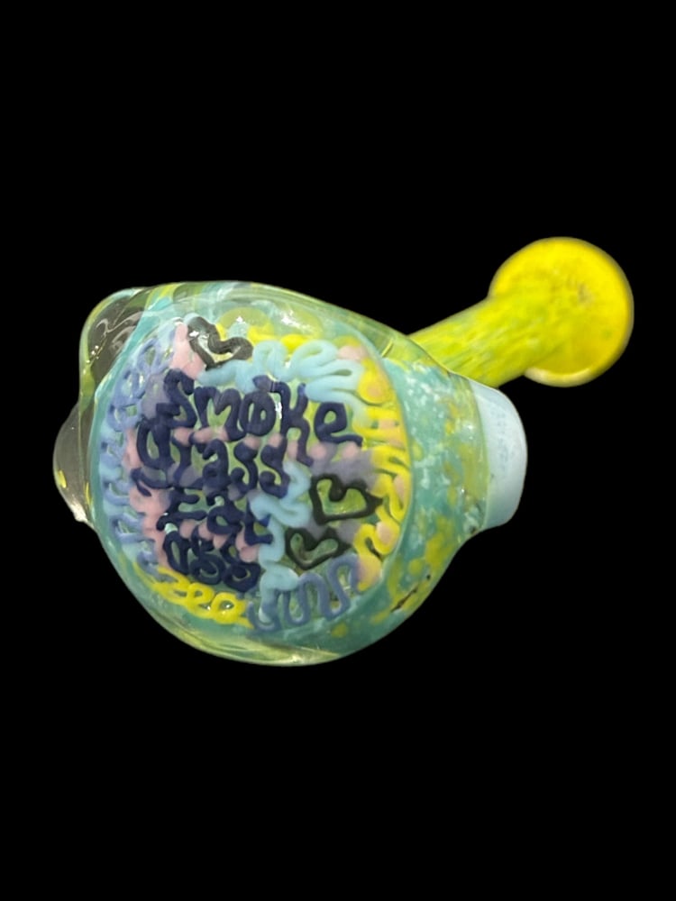 Image of Junebug Frit “Smoke Grass Eat Ass” spoon 