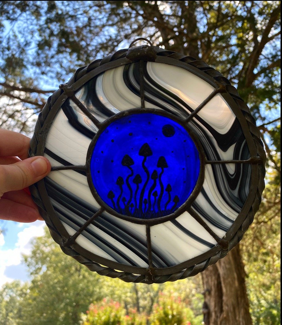 Image of Blue Midnight Fungi Panel 
