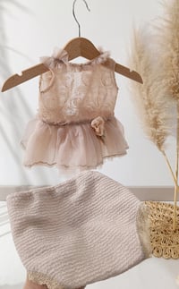Image 1 of Newborn Girl Photo Prop Set – April (Pastel Beige)