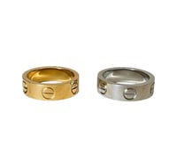 Image 1 of Love Ring, Unisex Style Gold and Silver High Quality Stainless Steel