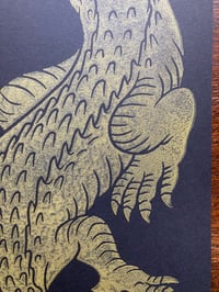 Image 4 of 'CRAWLER' Blockprint (Special Gold New Years Edition)