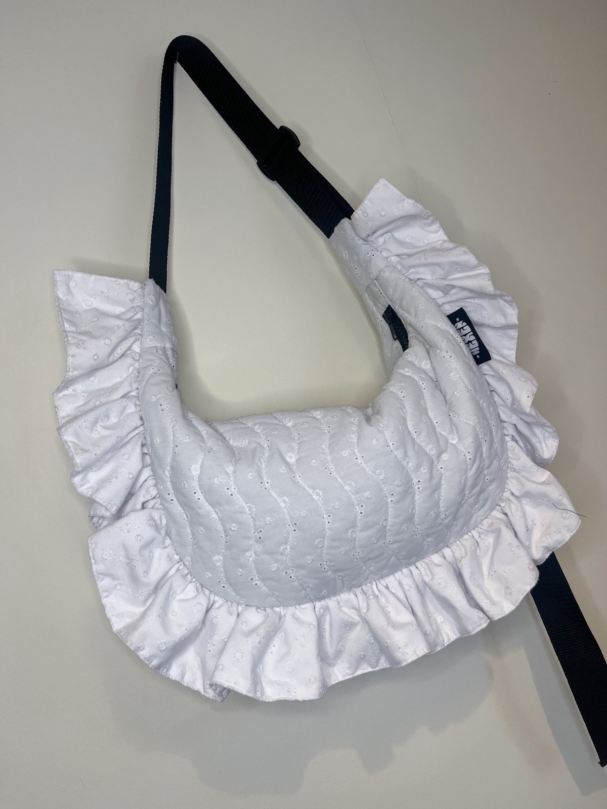 SAMPLE SALE White Frill Bag