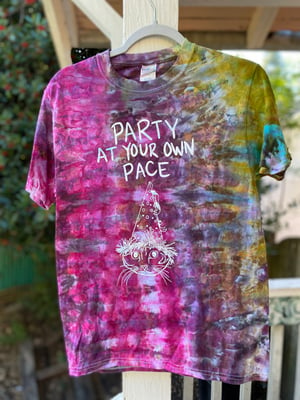 Image of SMALL Party At Your Own Pace Tie Die Shirt 6