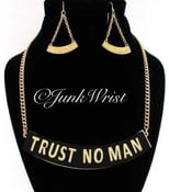 Image of Trust No Man Name Plate 