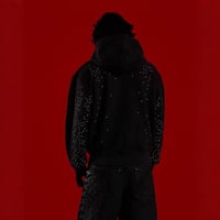 Image 3 of Black Gothic Zip-up Hoodie, A Streetwear Sweatshirt for Men and Women. A Casual Outerwear Perfect fo