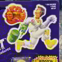Image 12 of Kenner The Real Ghostbusters Fright Features Winston Zeddemore & Scream Roller Ghost (Carded)