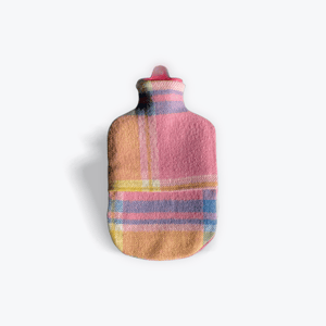 Image of Hot Water Bottle Cover Pink, Blue and Yellow 