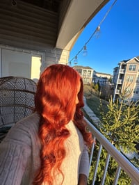 Image 1 of 24 inch GINGER reddish brown BODY WAVE LACE FRONT WIG