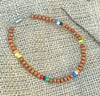 Wooden beaded anklet 