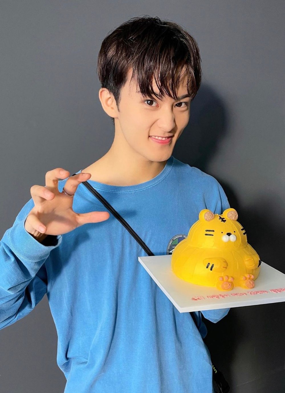 Image of NCT Mark Lee Tiger Melon Pin (was $14)