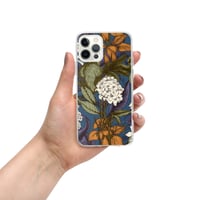 Image 12 of Art Nouveau Inspired Blue, Orange and White Boho Hippie Floral Sketch Clear Case for iPhone®