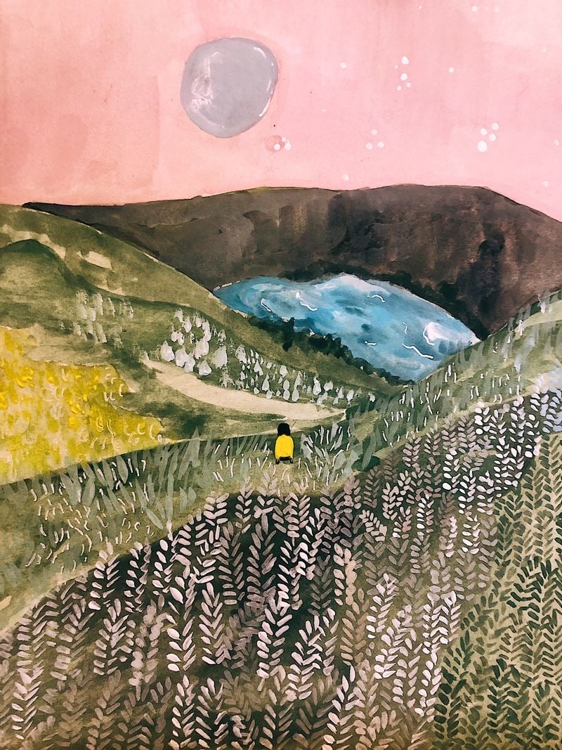 'Hillside Hope' Art Print Paper Hands