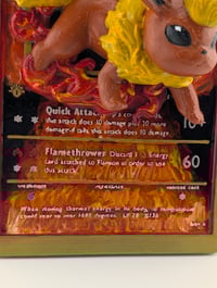 Image 4 of Flareon Handpainted Pokemon TCG Wall Art