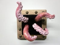 Image 1 of Pink and gold dust tentacle wall piece/jewelry holder