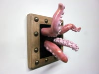 Image 3 of Pink and gold dust tentacle wall piece/jewelry holder