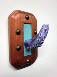 Image 2 of Pastel Purple Tentacle wall piece/jewelry holder