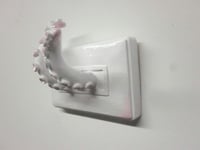 Image 2 of Soft pink and white Tentacle wall piece/jewelry holder