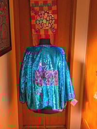 Image 1 of YEM mermaid Sequin Kimono o/s