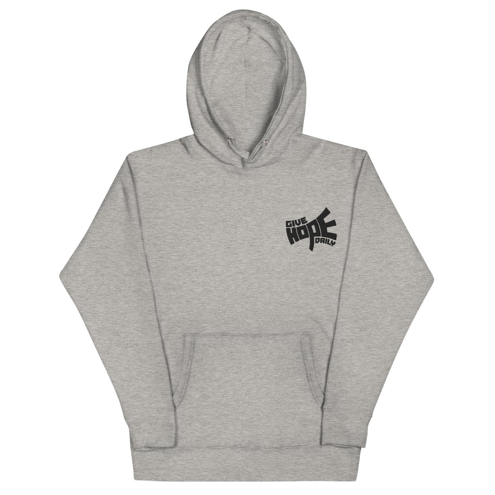 Give Hope Daily Blk Logo Embroidered Hoodie