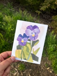 Image 2 of Pansies Notecards- Set of 6