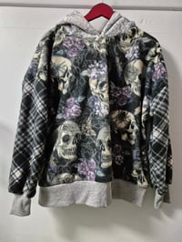 Image 1 of Kylie Jane Fleece Hoodie- butterfly skull 