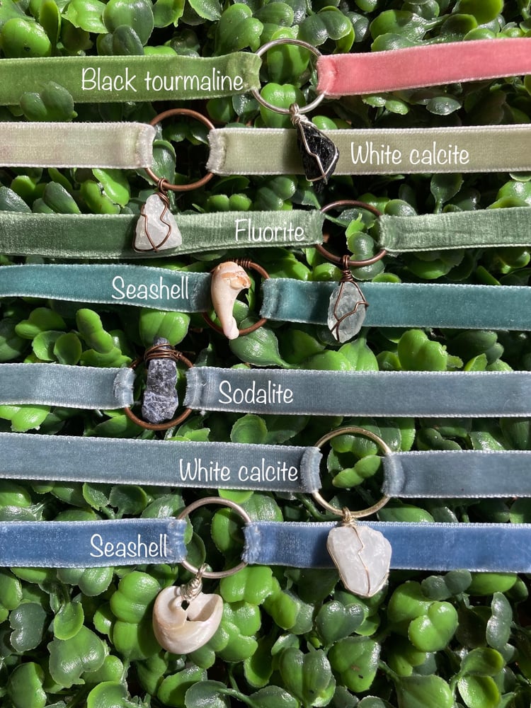 Image of Clearance Velvet Crystal Chokers 