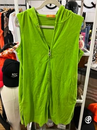 Image 1 of vintage green terry cover up