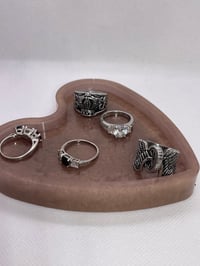 Image 3 of Handcrafted Resin Heart Coaster Trinket Tray
