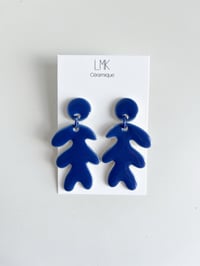 Paire de boucles d'oreilles céramique MATISSA bleu