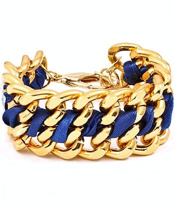 Image of Blue and Gold Bracelet