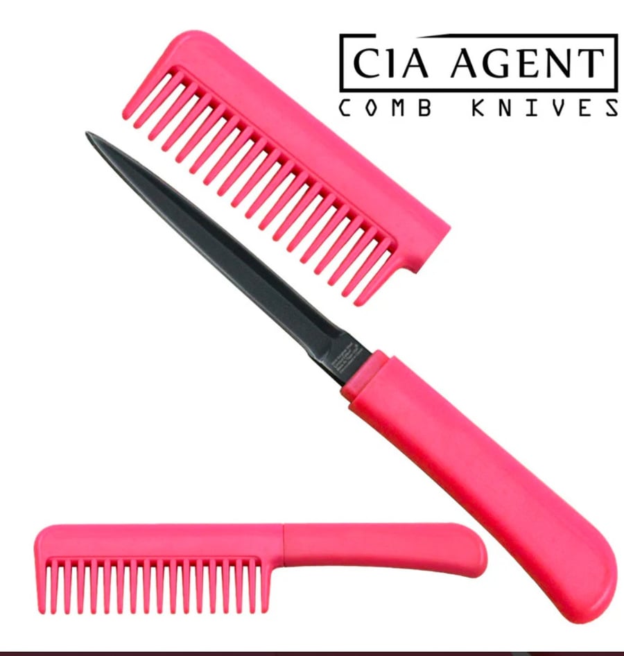 Image of CIA Agent Comb Knife (Pink) 