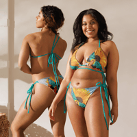 Image 2 of All-over print string bikini (Flying with Butterflies) 