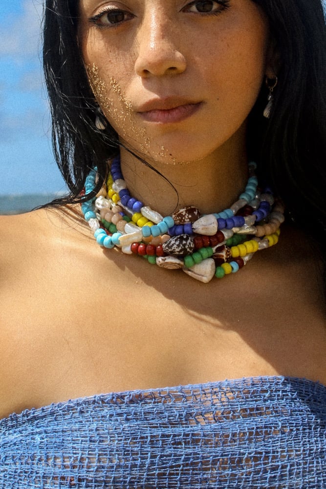 Image of OG beaded shell necklace 