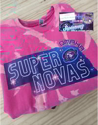 Pink Omaha Supernovas™️ bleached crewneck sweatshirt