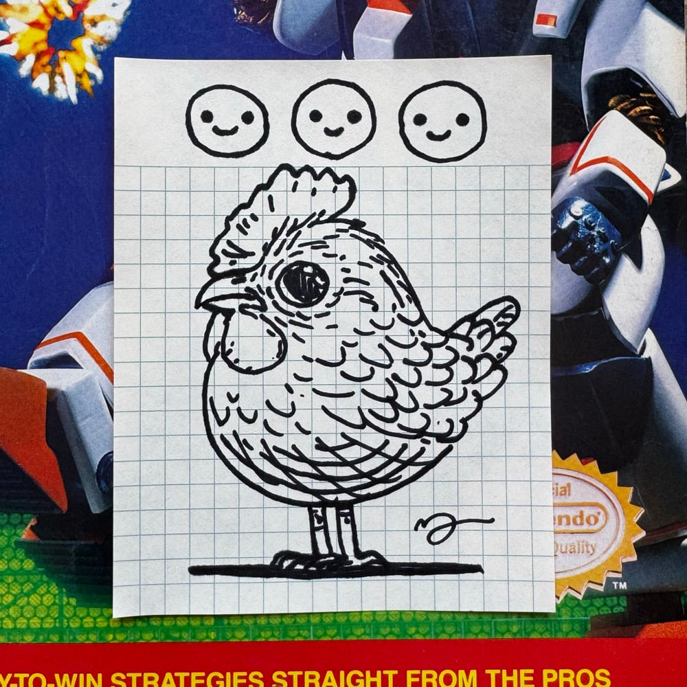 Image of Fat Bird Sharpie Sketch #230