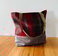 Image 1 of Scottish Tartan Tote Bag- Extra Warm Fraser Red