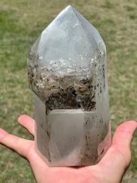 Image 18 of Large Included Quartz Point With Golden Rutile | Madagascar #2700 