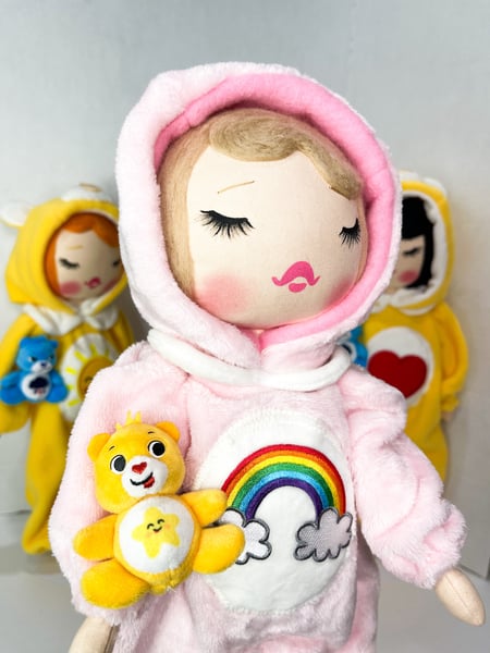 Image of RESERVED FOR CLAIRE CAREBEAR INSPIRED MEDIUM ART DOLL 