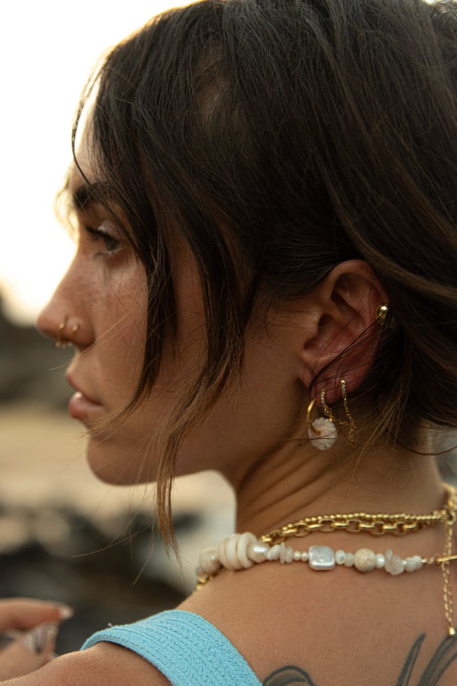 Image of Double pavé hoops